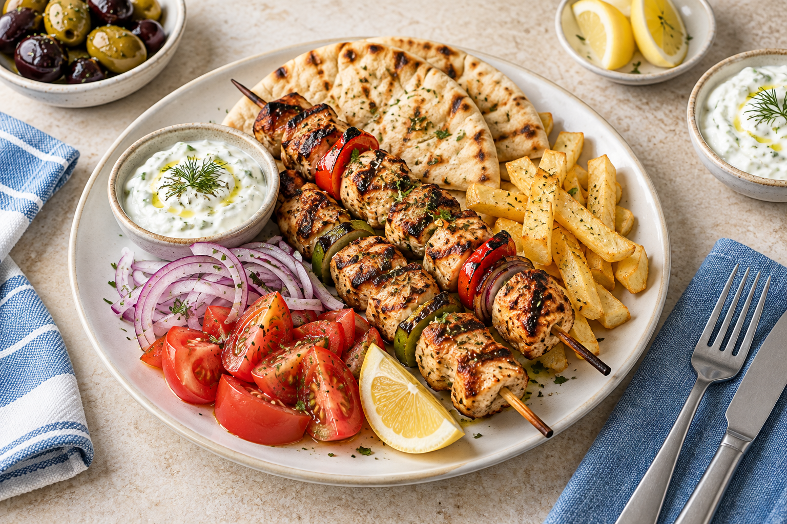 Chicken souvlaki